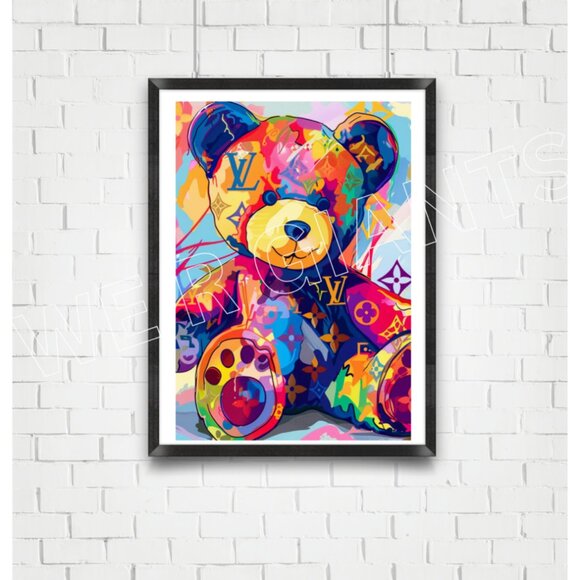Denardai Other - LOUIS VUITTON TEDDY BEAR 11X17 PRINT GIFT FOR KIDS ROOM WALL ART BY DENARDAI